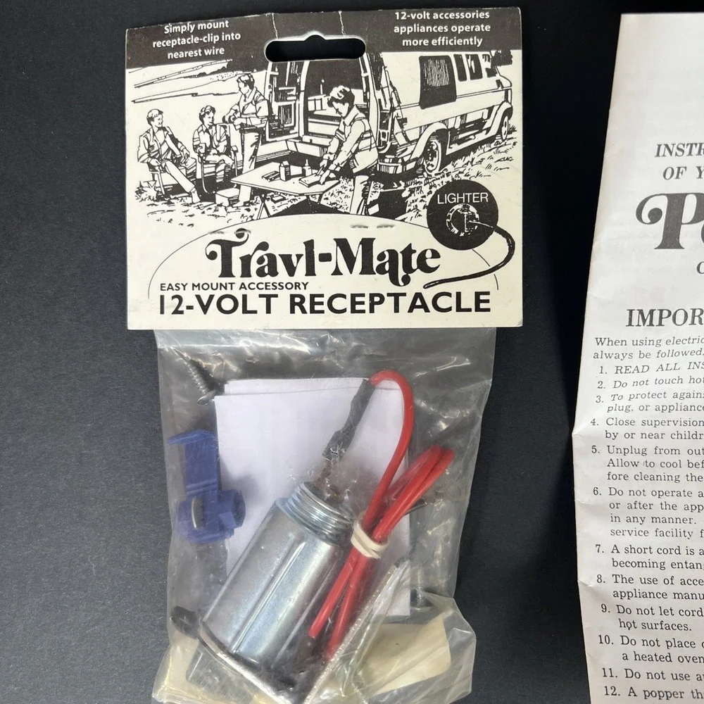 VTG Empire Travl Mate Pot 'n Pop 12V Saucepan NOS Complete Box +Receptacle